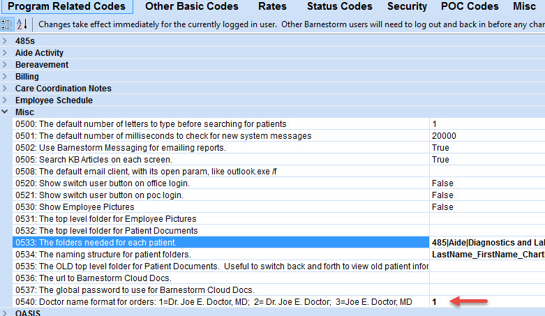 Change the Doctor Name Format on Orders (Doctors, Global Settings, Orders)